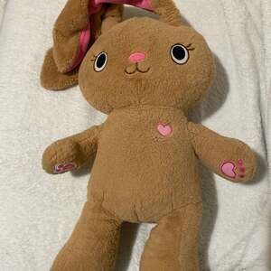 Build-A-Bear Workshop Pawlette Bunny Plush, Brown with Pink Heart Embroidery 17”